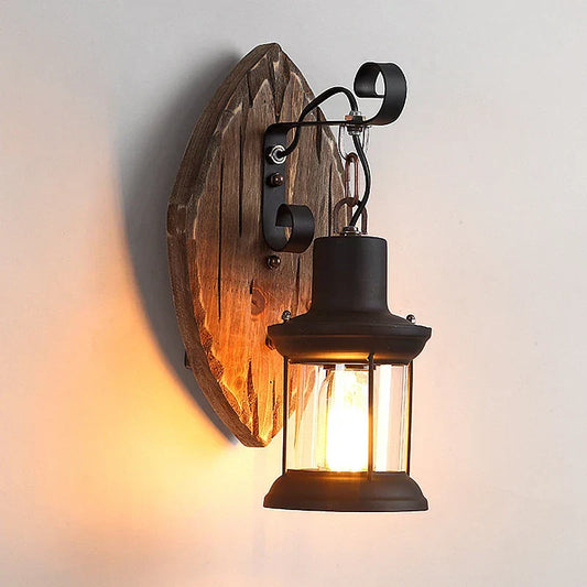 Norvo | Retro Lantern Lamp Industriell Lantern Vegglampe
