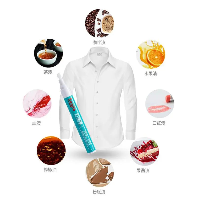 Norvo | Magic Flekkfjerner Stift - Bærbar, Vaskefri Løsning for Klesflekker, Ideell for Olje og Rødvin på T-skjorter