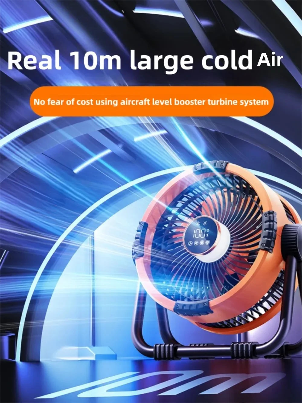 Norvo | AEROLIA NightCool | 4-i-1 Vifte & Nattlys | 20000mAh Batteri | Brukbar Hengende & Stående