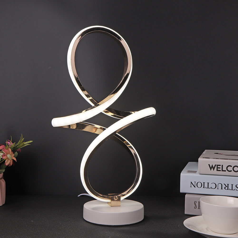 Norvo | InfinityGlow – LED Spiral Bordlampe med Uendelig Design