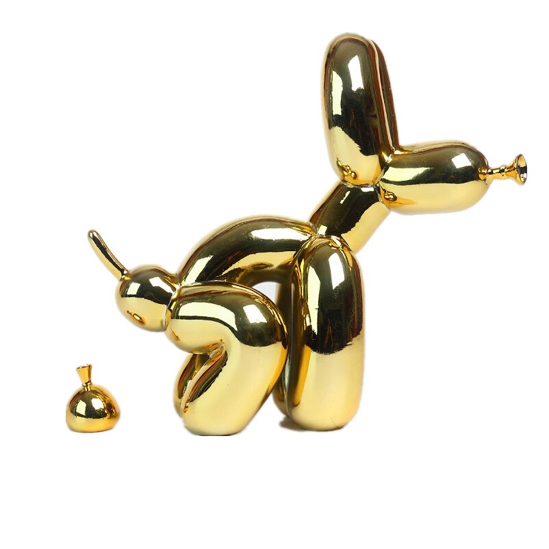 Norvo | Balloondog Skulptur, Ballongkunst Statues, Mini Samleobjekt, Hjemmedekor, Harpiksfigur, Skrivebordsaccessoirer, Romdekorasjon