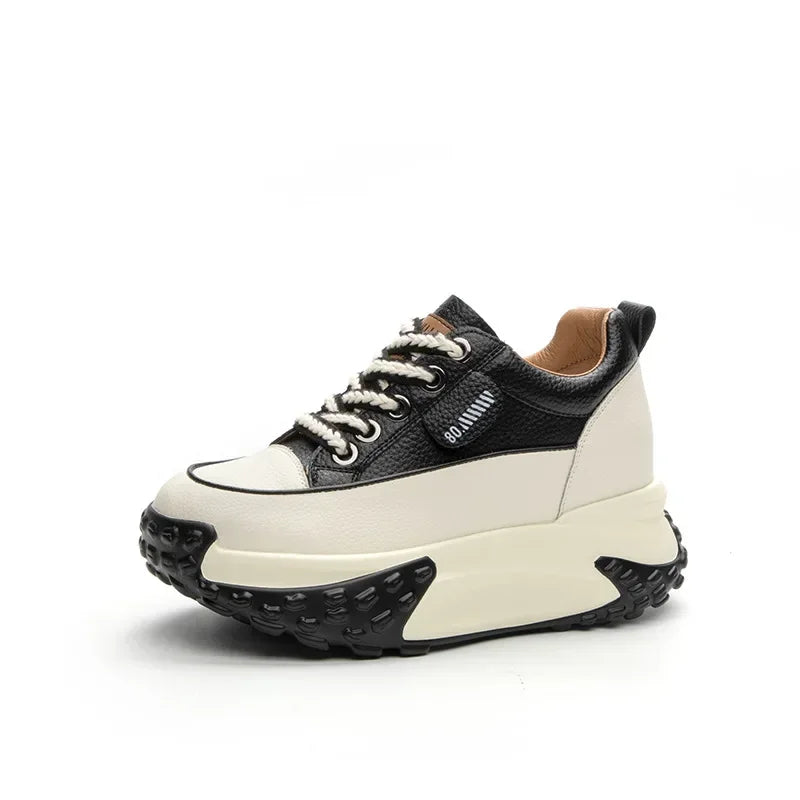 Norvo | 7 cm Plattform Wedge Sneakers laget av Lær