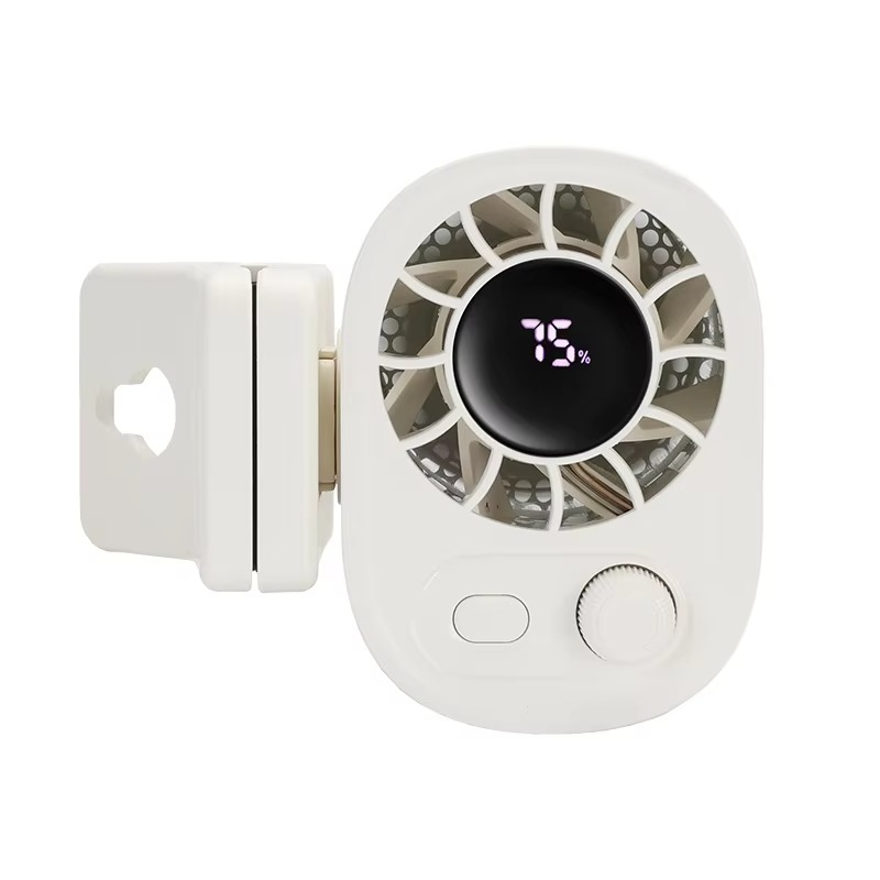 Norvo | Bærbar bilklipsvifte – 360° roterende USB-oppladbar mini-vifte med klemme