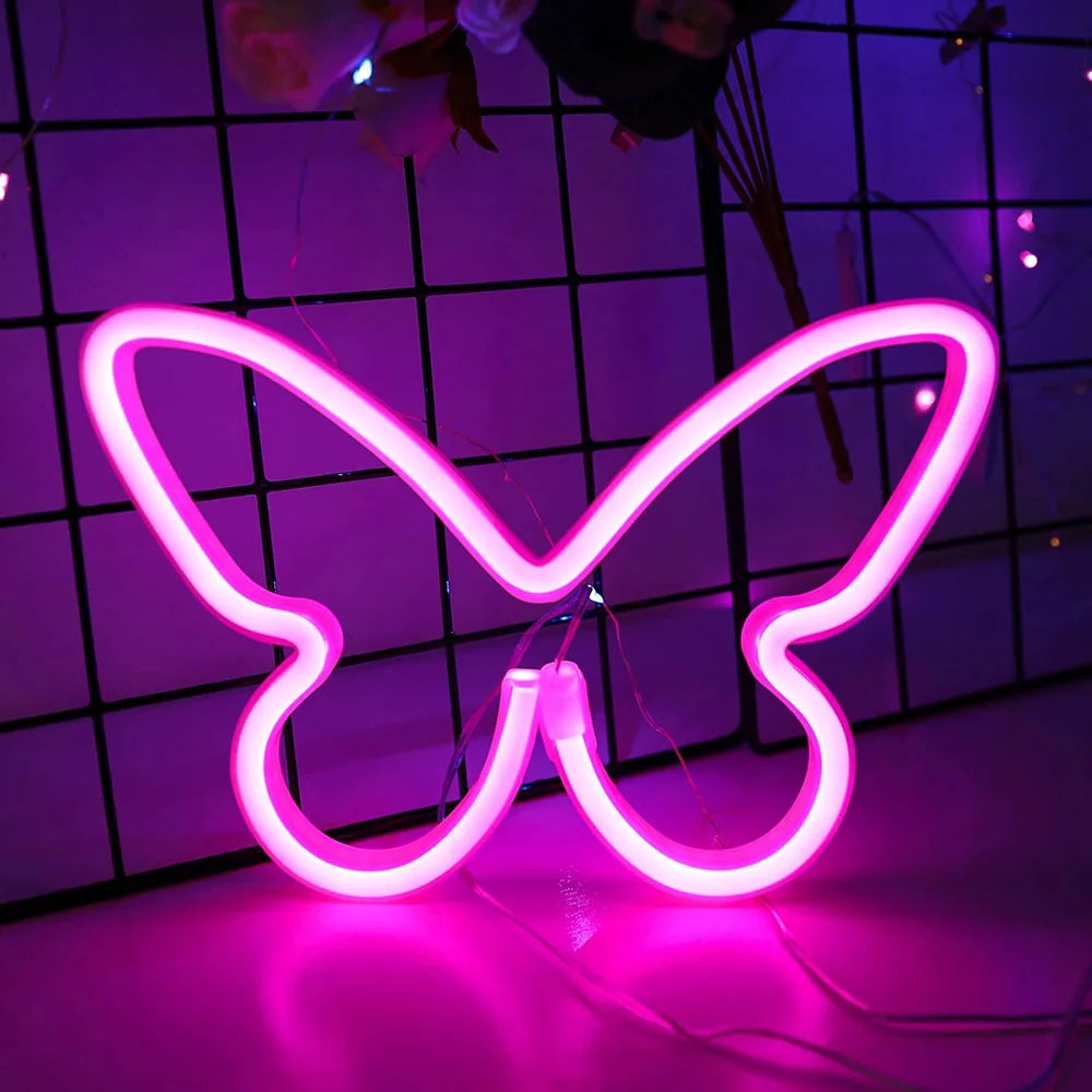 Norvo Neon Skilt – USB/Batteridrevet LED Neon Lys for Hjemmedekorasjon