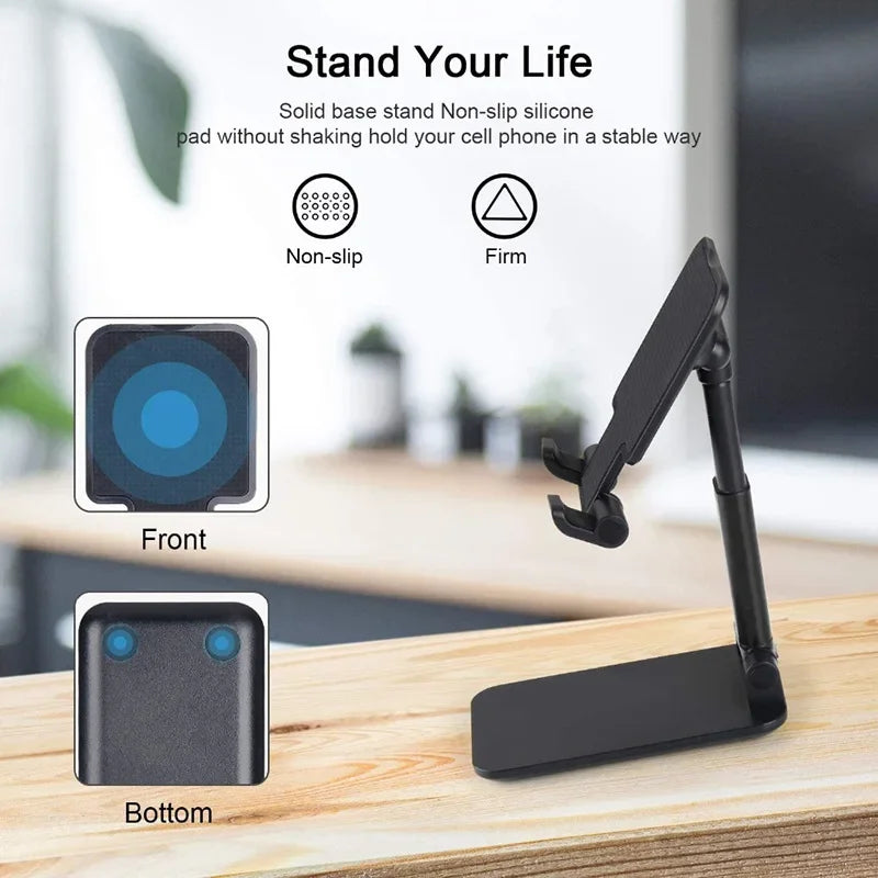 Norvo | Justerbar skrivebords mobiltelefonholder stativ for iPhone, iPad, Xiaomi