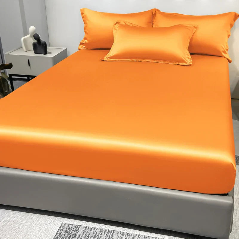 Norvo | SatinDreams Luksus Fitted Ark | Silke Satin Sengark | Pustende & Kjølende | Rynkefri | Lett å Ta Vare på