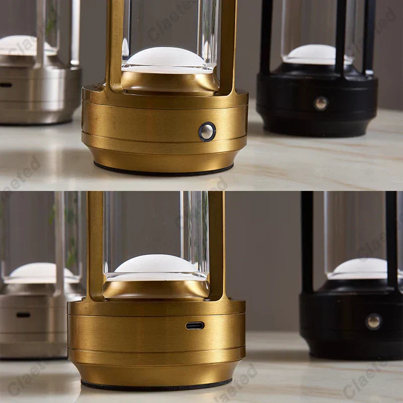 Norvo | – Bærbar trådløs LED-lanterne med ladestasjon