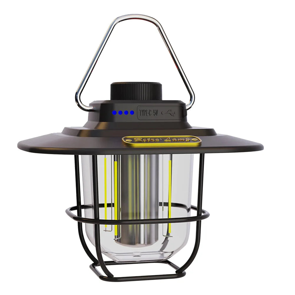 LumiCamp – LED-lampe oppladbar vintage for camping