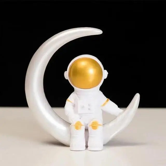 Norvo | Harpiks Astronaut Figur Statue Rom Reisende Skulptur Utdanningsleketøy Skrivebordsdekorasjon Astronaut Modell For Barn Gave