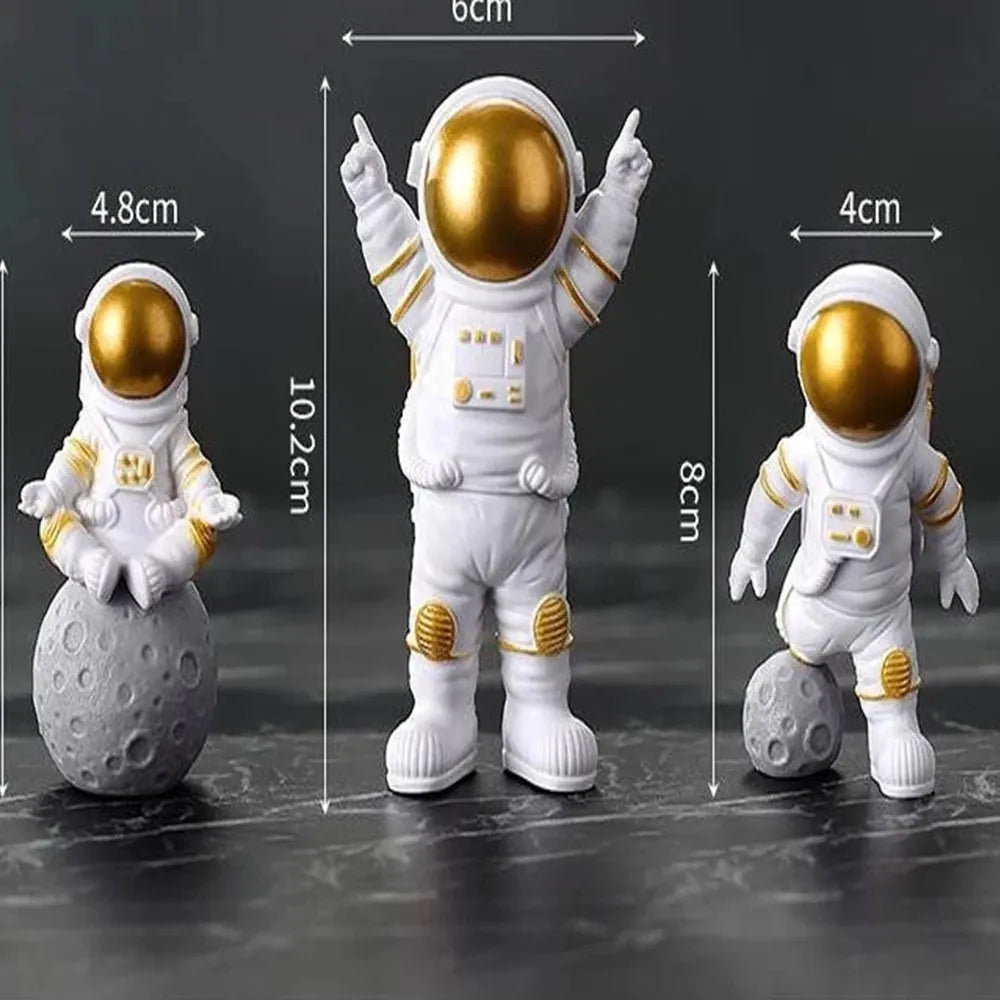 Norvo | Harpiks Astronaut Figur Statue Rom Reisende Skulptur Utdanningsleketøy Skrivebordsdekorasjon Astronaut Modell For Barn Gave