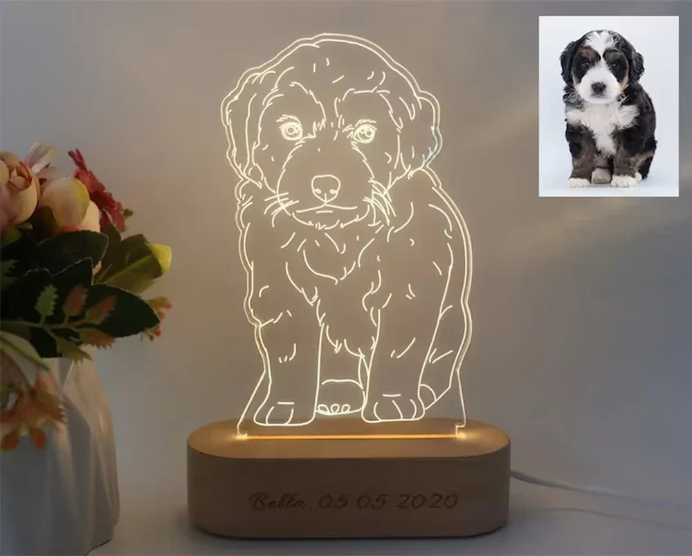 Norvo | Personlig 3D-foto-lampe: Individuell foto og tekst nattlys - Ideell for Valentinsdag, bryllup, jubileum, bursdagsgaver