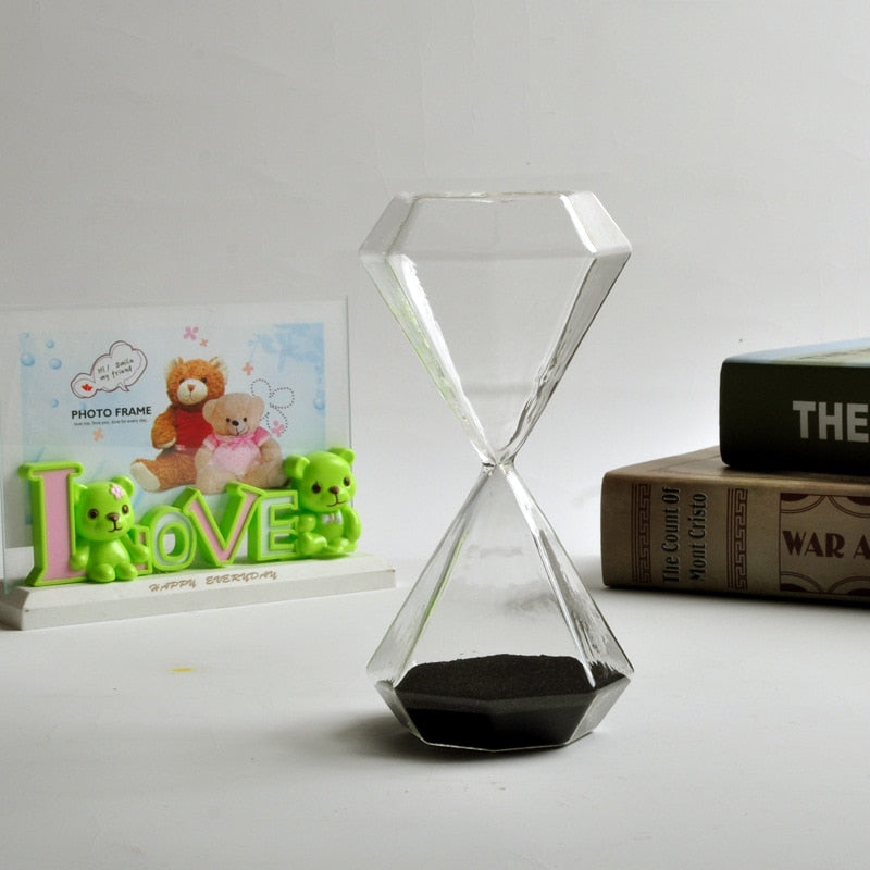 Norvo | 5–60 Minutters diamant sandglass, sandglass, sandglass, barnegave, sandglass, hjemmeinnredning, tilgjengelig i flere fargealternativer