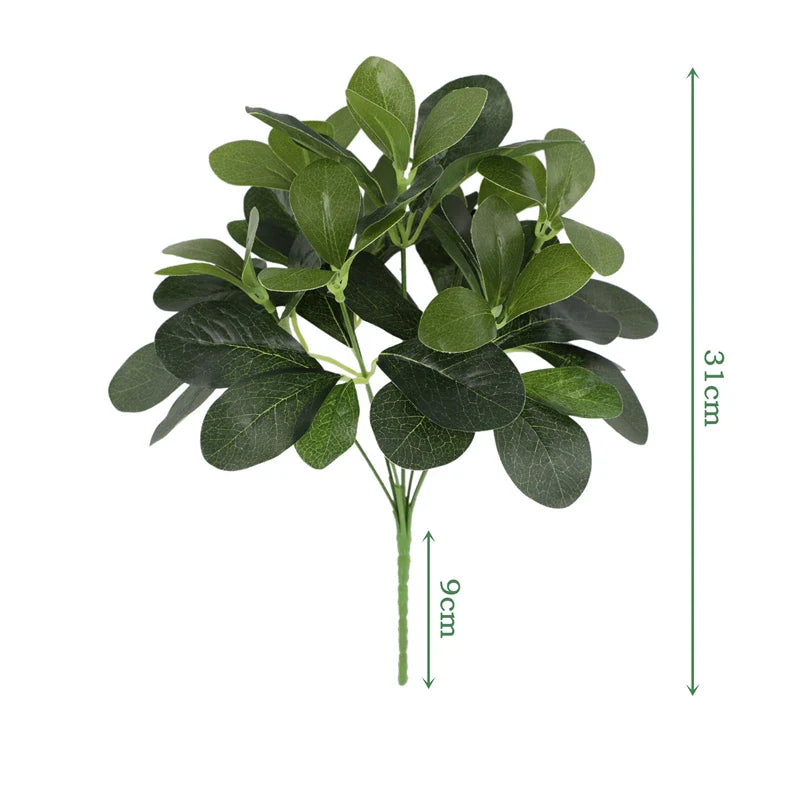 Norvo | Kunstig Plante EverLeaf 33 | 33 cm | Med Stilken & Blader | Lavt vedlikehold Dekor for Hjem & Kontor