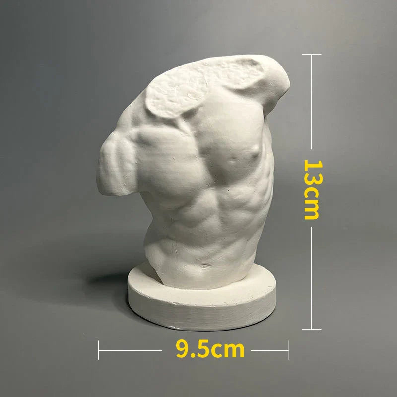 Norvo | Nordisk INS Stil Karakter Gips Statue DIY Malt Skisse Fotografi Rekvisitter Bord Dekorasjoner Hjem Kunst Gips Dekorasjon