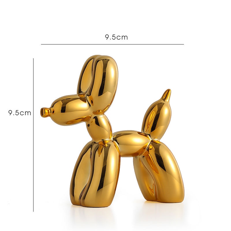 Norvo | Balloondog Skulptur, Ballongkunst Statues, Mini Samleobjekt, Hjemmedekor, Harpiksfigur, Skrivebordsaccessoirer, Romdekorasjon