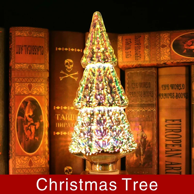 Norvo | 3D LED-pære | Vintage fyrverkeri effektlampe med E27 sokkel | 6W 85–265V | Dekor, fest- og julebelysning | Auravia