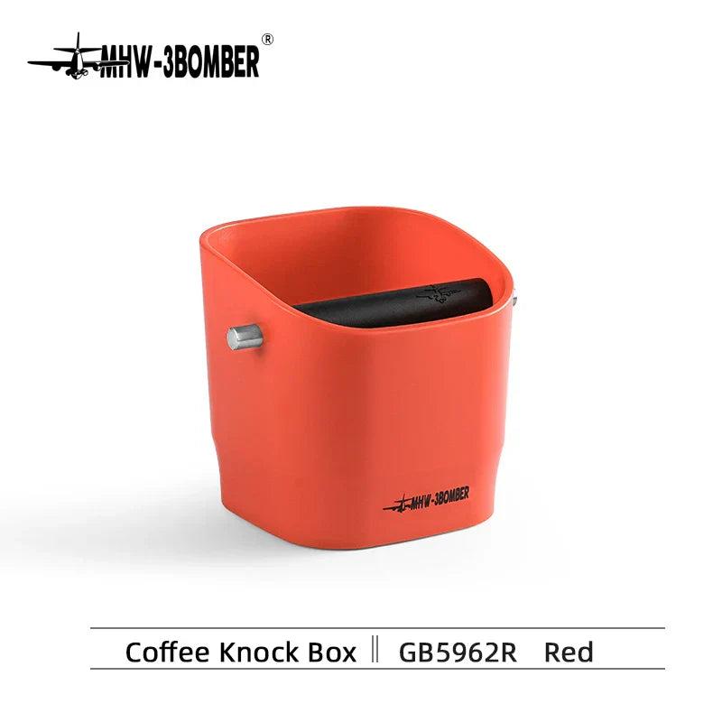 Norvo | 0.9–1.2 l Espresso knock box, avtakbar knock bar og sklisikker base, firkantet kafferester avfall, barista desktop tilbehør
