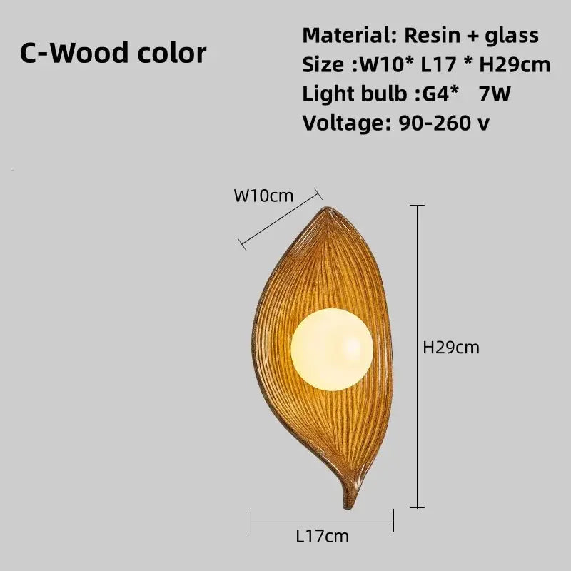 Norvo | Vegglampe LED blad gull Elegant
