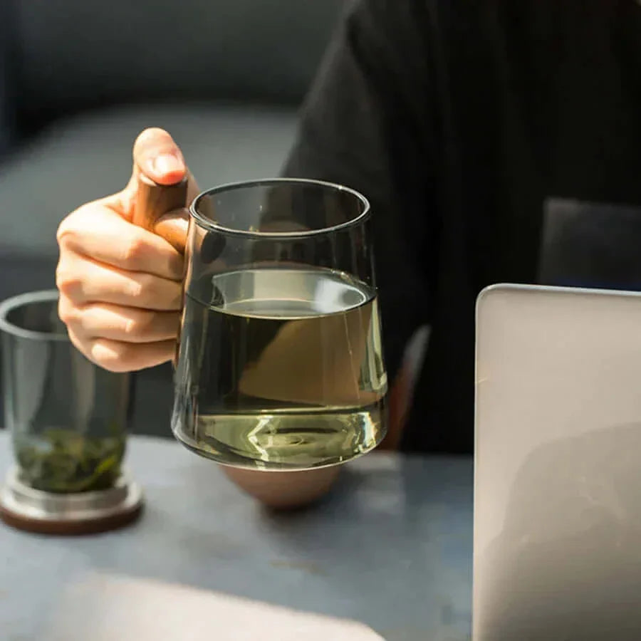 Norvo | Ultramoderne Glass Te kopp med Filter og Lokk