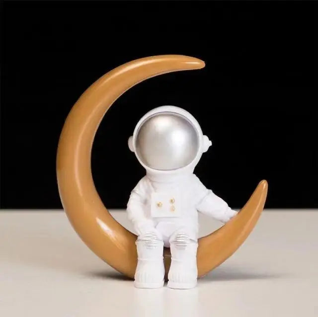 Norvo | Harpiks Astronaut Figur Statue Rom Reisende Skulptur Utdanningsleketøy Skrivebordsdekorasjon Astronaut Modell For Barn Gave