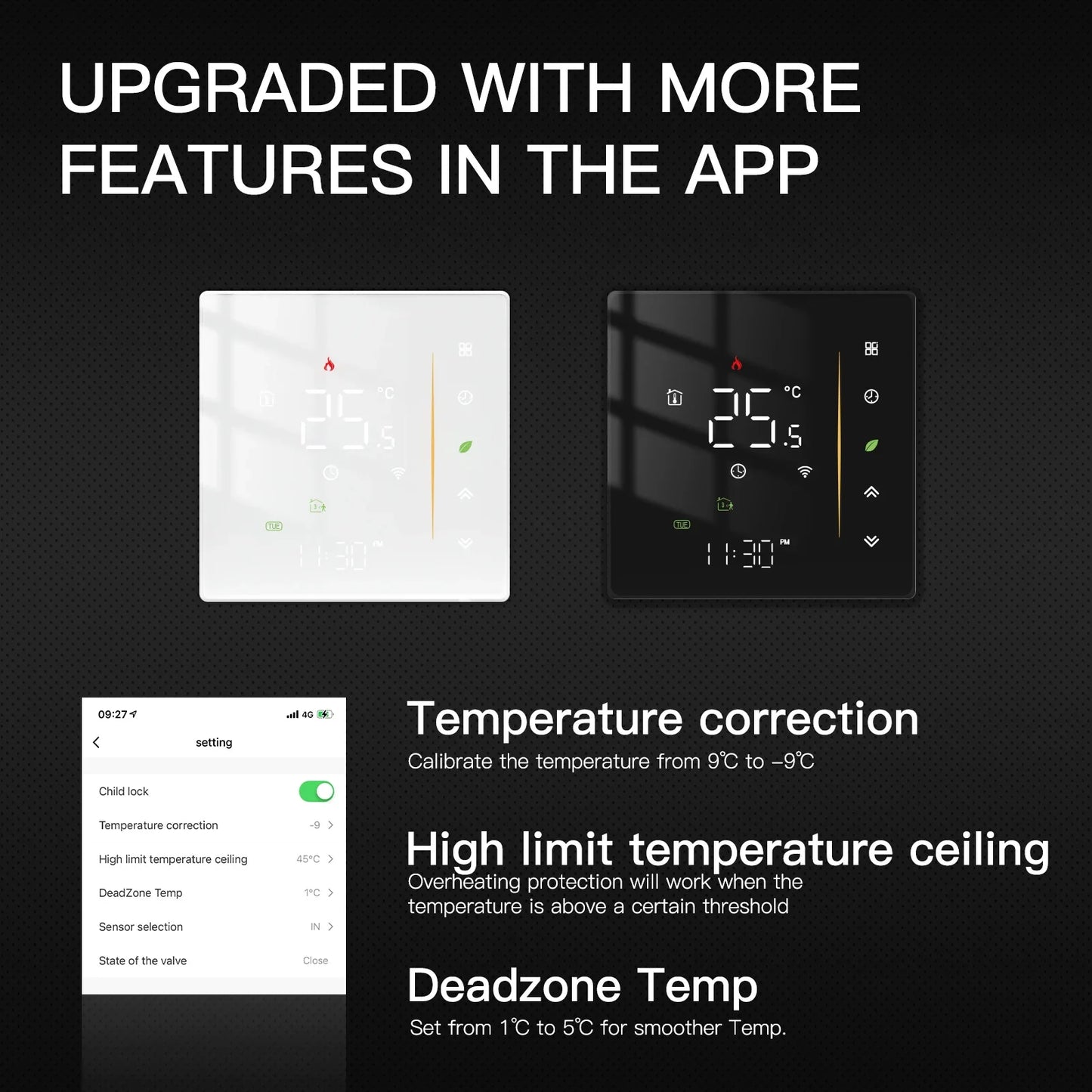 Tuya Zigbee Smart Termostat Temperaturkontroller - Wifi Elektrisk Gulvvarme & Gass Vannsystemkontroll via SmartLife Google Alexa Apper