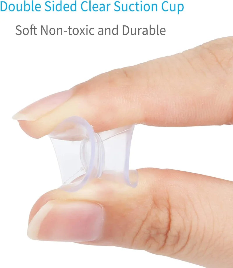 Norvo | 5/20PCS Dobbelt-sidede plast sugekopper - Rutsjesikre klare vakuumsugere for glass, bilvinduer, bordplater, DIY såpeholder