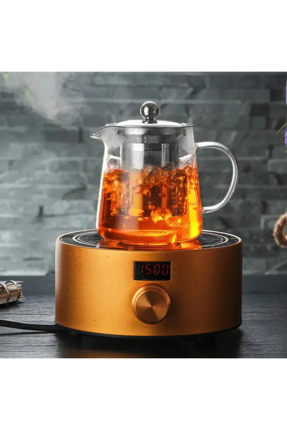 Norvo | Teapot i glass med infuser i rustfritt stål