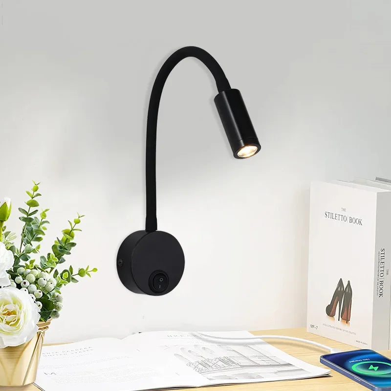 Norvo | Allsidig LED Vegglampe: Moderne, Fleksibel, Perfekt for å Lese i Sengen
