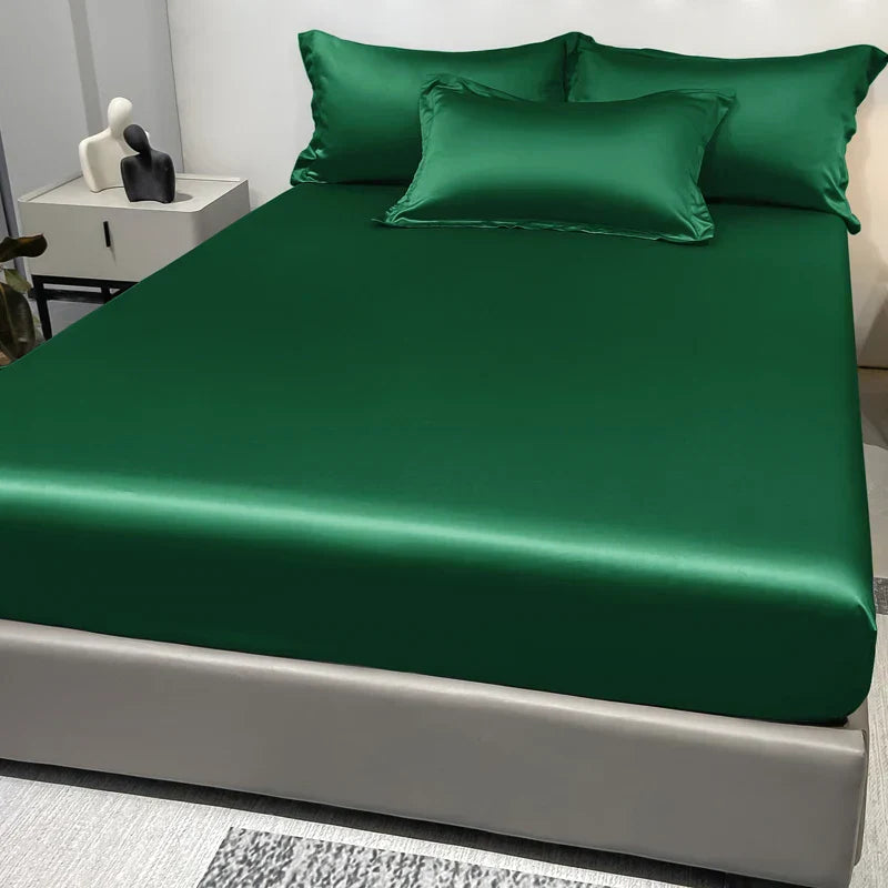 Norvo | SatinDreams Luksus Fitted Ark | Silke Satin Sengark | Pustende & Kjølende | Rynkefri | Lett å Ta Vare på