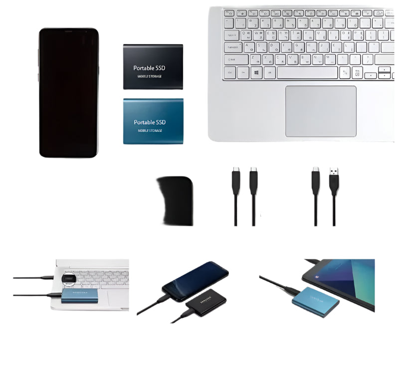 Norvo | Speedora Ultra Ekstern SSD | USB 3.1 Type-C | Opptil 1000 MB/s | 500 GB / 1 TB / 2 TB | Kompakt & Støtbestandig