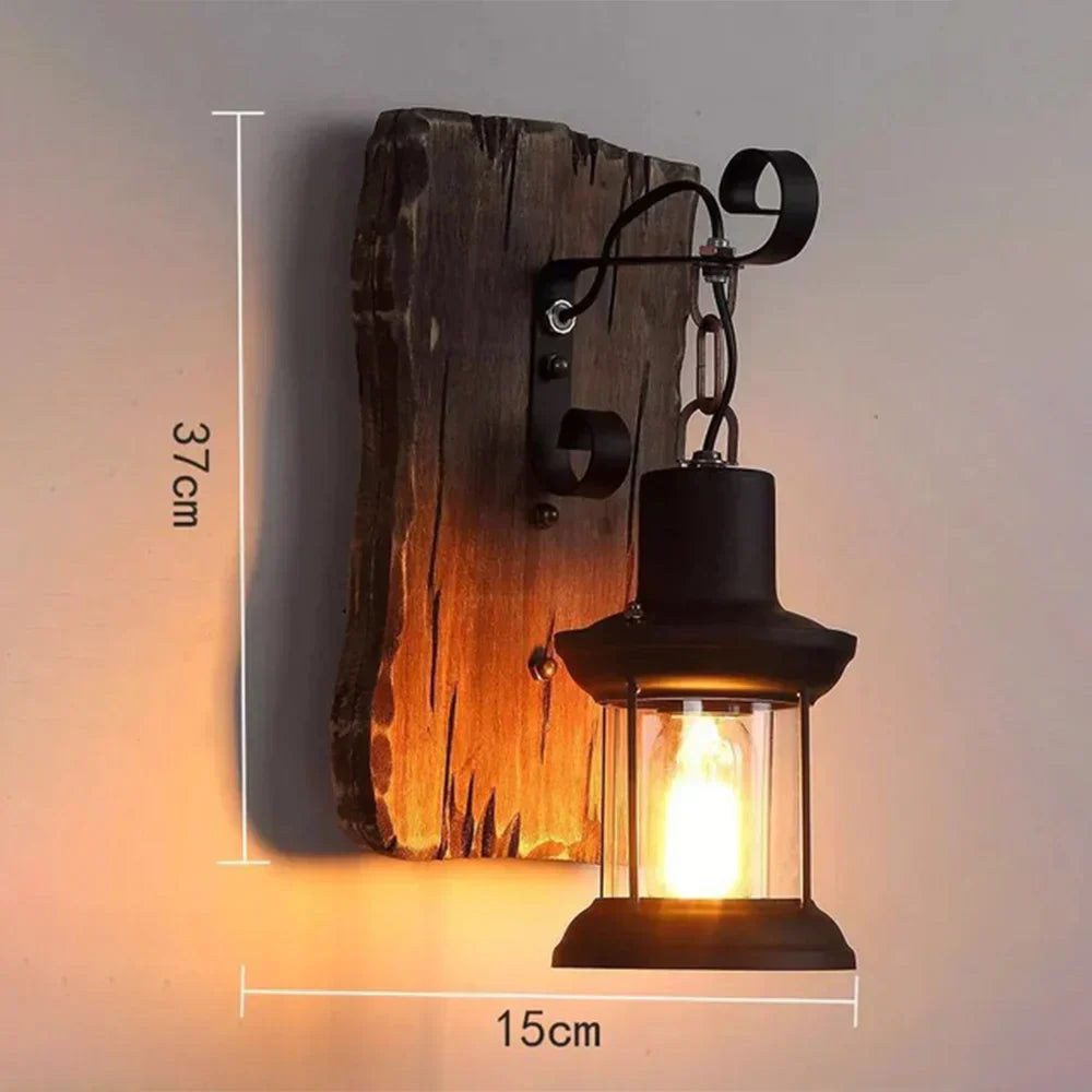 Norvo | Retro Lantern Lamp Industriell Lantern Vegglampe