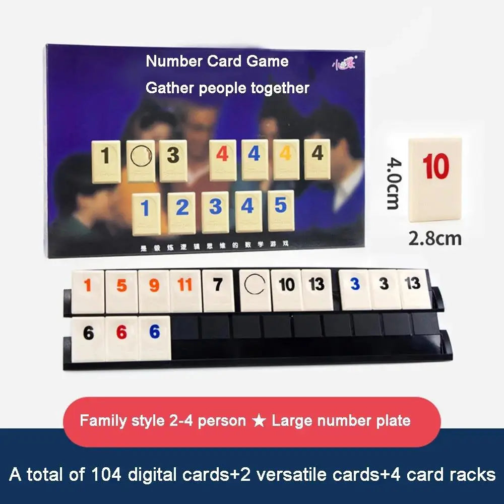 Bærbar Mahjong Spillsett - Rummy Brettspill for Voksne og Familietreff, Perfekt for Reise
