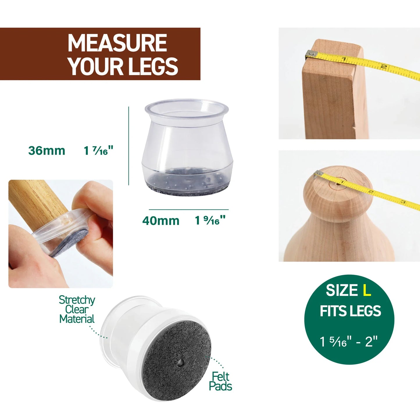 Norvo | Silikon møbel stolbein gulvbeskytter