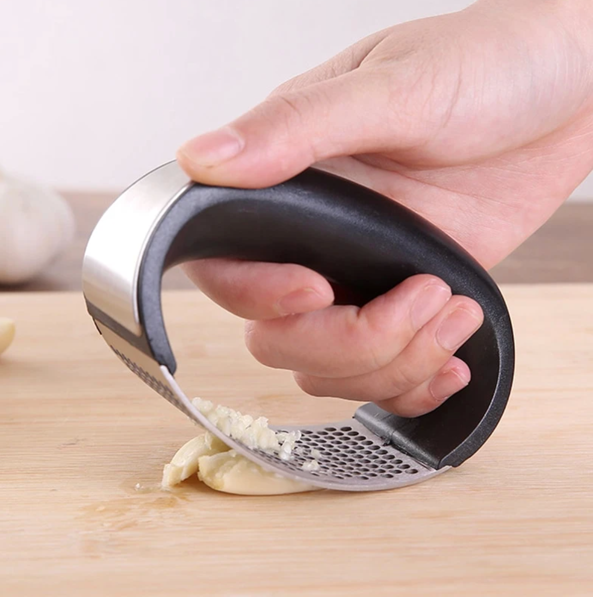 GarlicPress Pro - Stilig Kjøkkenverktøy i Rustfritt Stål
