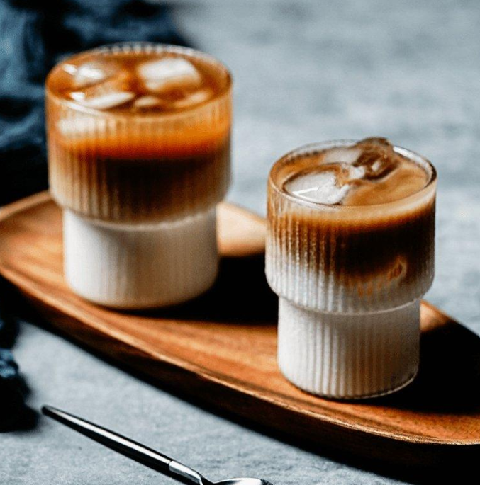 Norvo | Ribbet Glass Iskaffe & Te Krus