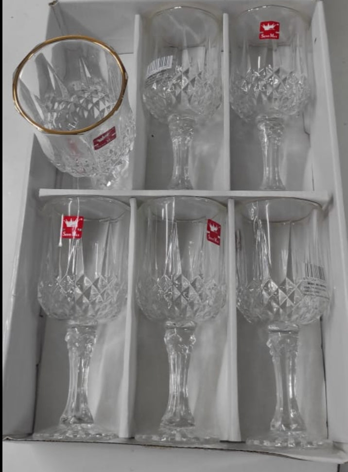 6Pc Krystall Vinglass