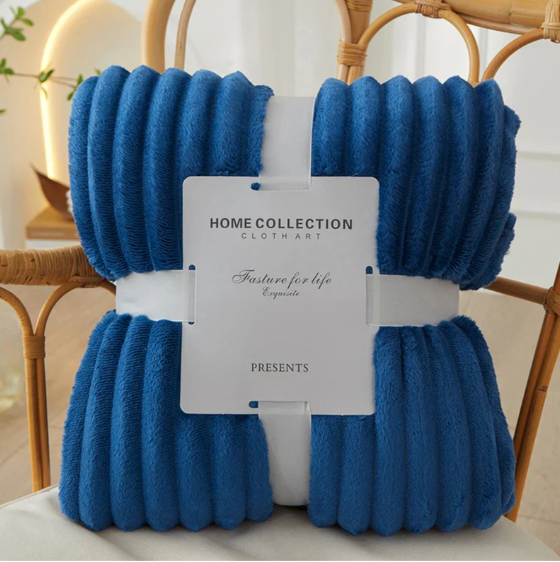 Norvo | Bredstripet flanell fleece-teppe