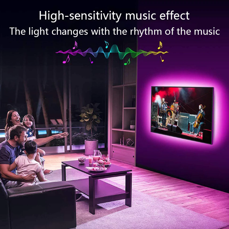 Norvo | LED lysstriper for soverom RGB 5050 Bluetooth kontroll føtter støtter lysdekor