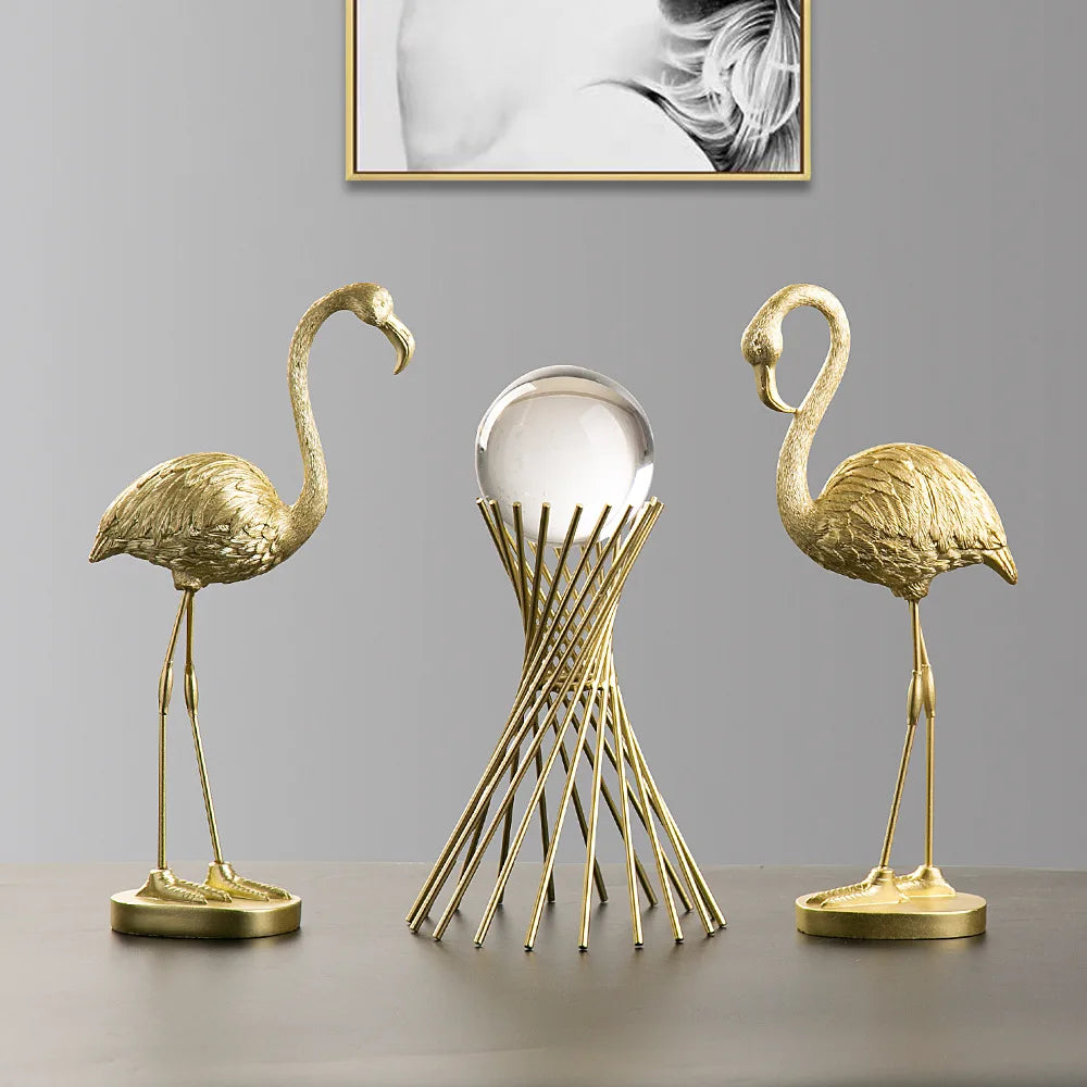 Norvo | Nordisk Flamingo Figur Figur Statue Skulptur Stue Kontor Bryllup Fest Ornamenter Hjem Dekorasjon Tilbehør