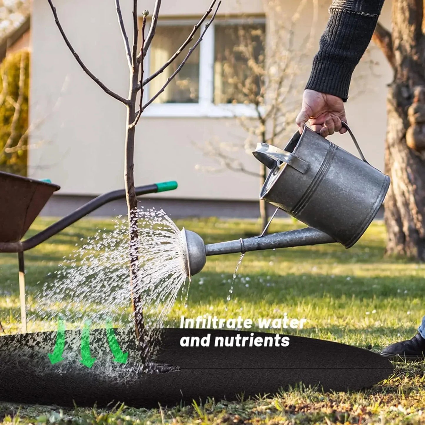 Norvo | Weed fleece tree disk – Pustende rotbeskyttelsesmatte for hage og planter