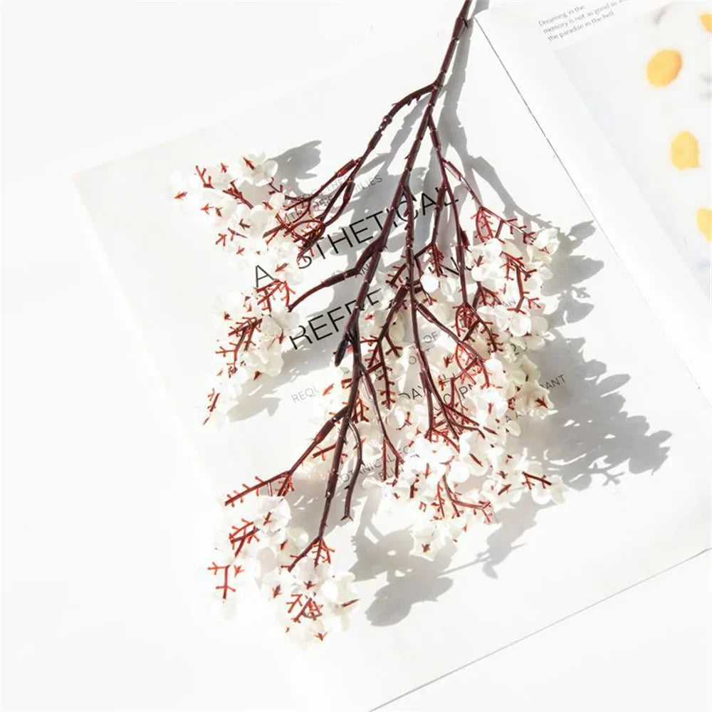 Norvo | 2 deler lang babyånde kunstige planter, juledekorasjon, vase for hjemmet, bryllup, brudepar, arrangement, falske plastblomster