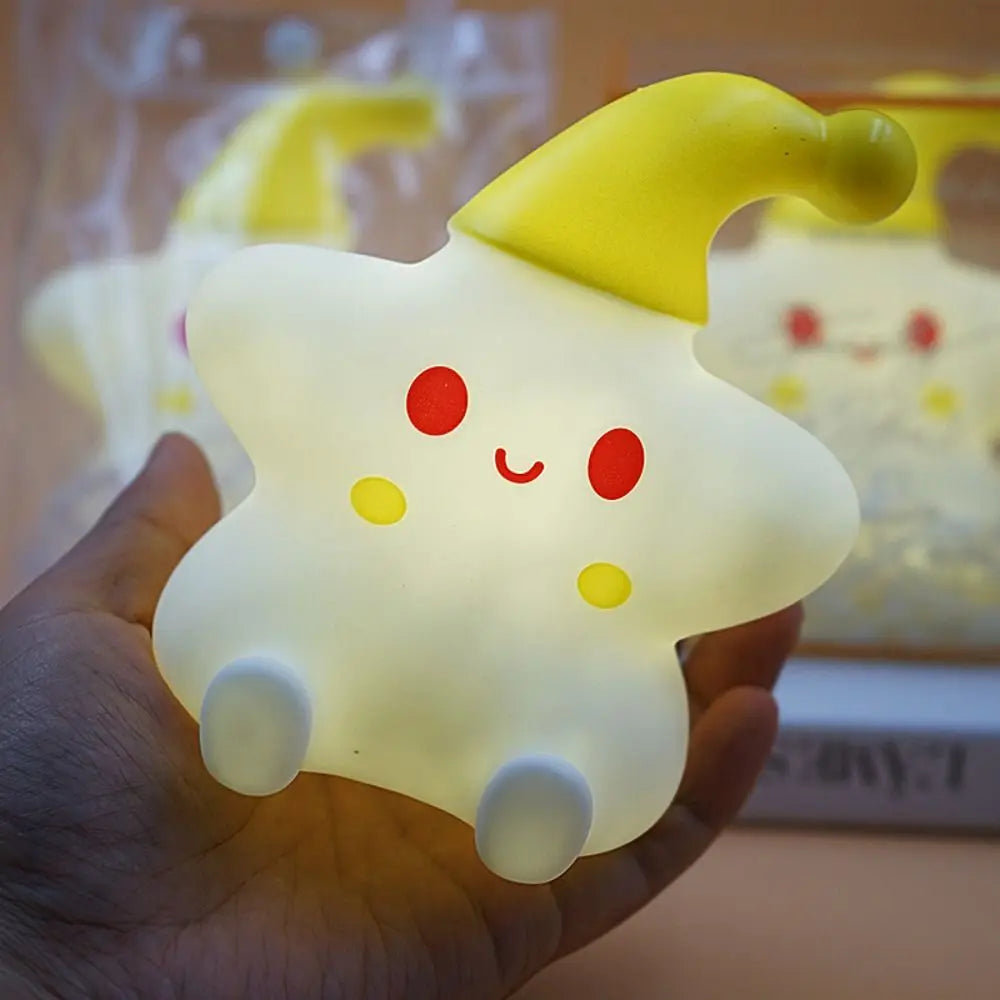 Norvo | Glad Liten Stjerne LED Silikon Nattlampe