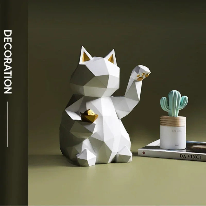 Norvo | Nordisk Minimalisme Geometri Lykke Katt Statuer