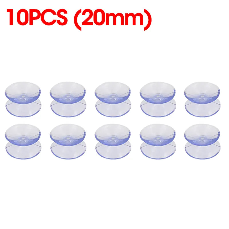 Norvo | 5/20PCS Dobbelt-sidede plast sugekopper - Rutsjesikre klare vakuumsugere for glass, bilvinduer, bordplater, DIY såpeholder