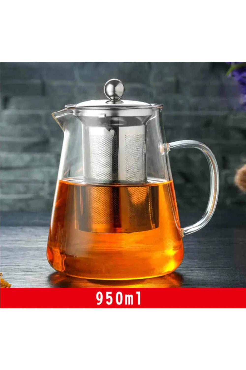 Norvo | Teapot i glass med infuser i rustfritt stål