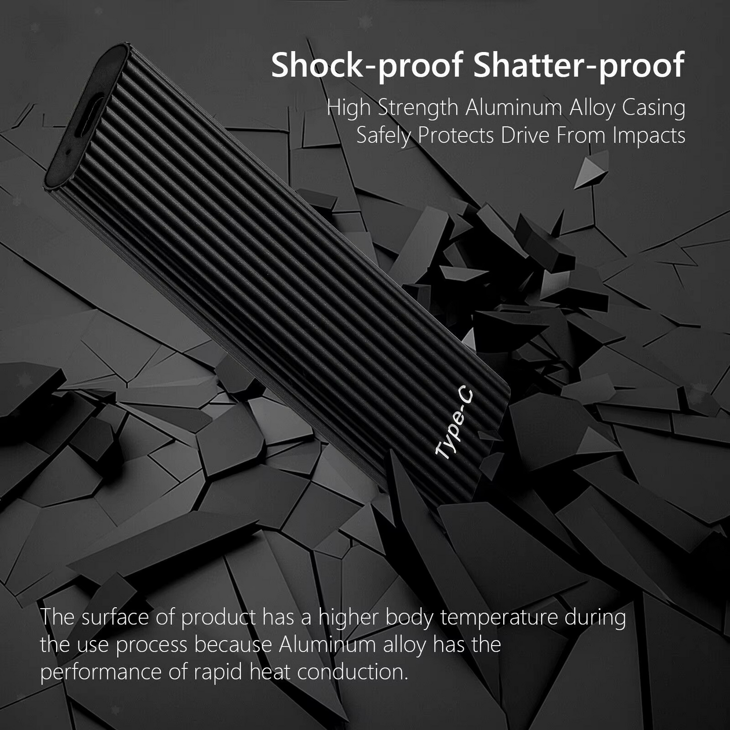 Norvo | Ultra-Rask Bærbar SSD - USB 3.1 Solid State Drive