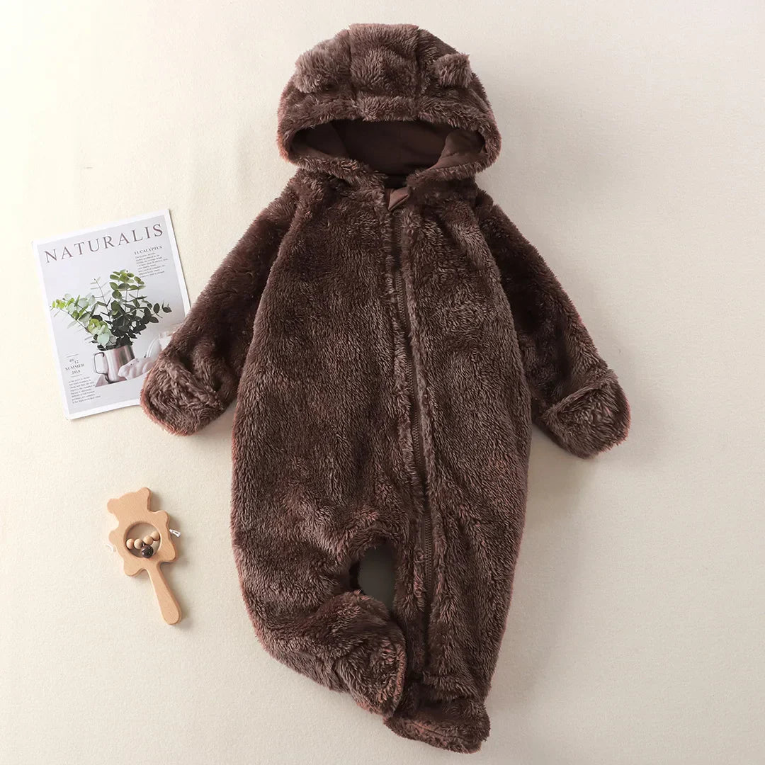 CozyCuddle – Myk Baby Overall med Hette Norvo
