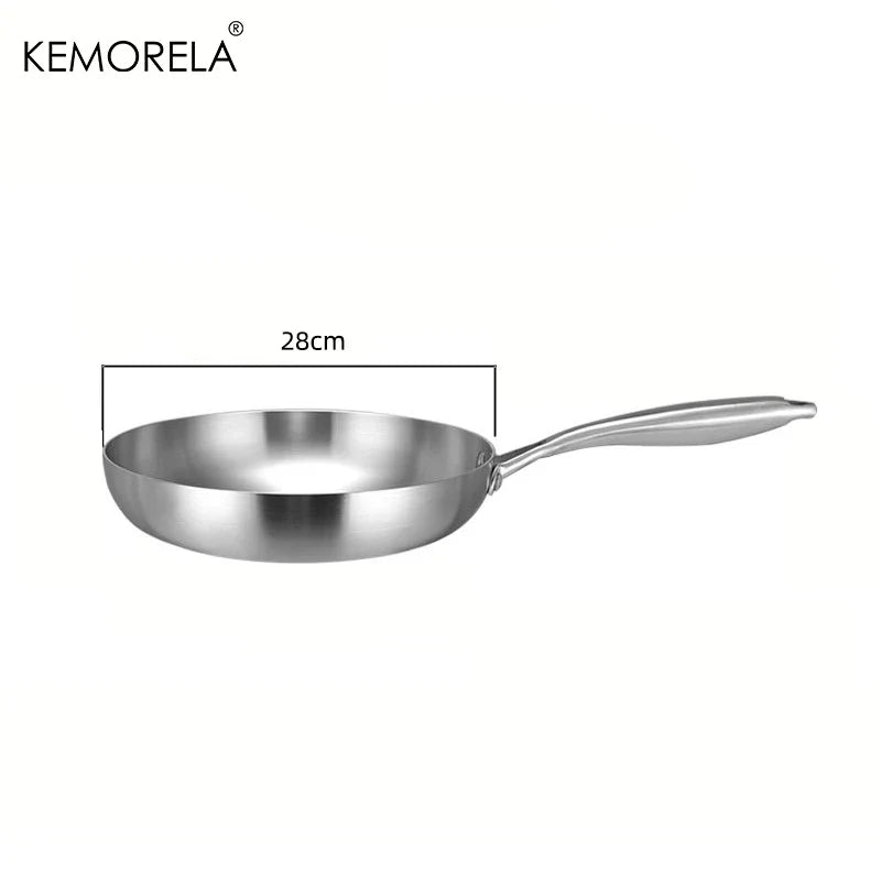 Norvo | Profesjonell Kjele-Panne - 304 Rustfritt Stål, 2MM tykk 5-lags Stål panne & Kjele