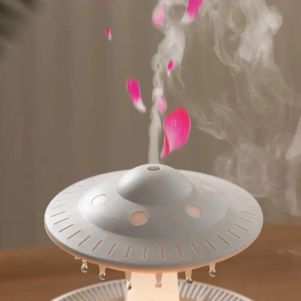 Norvo | UFO Luftfukter | Ultralyd Aromaterapi Diffuser med Fjernkontroll - Grosven