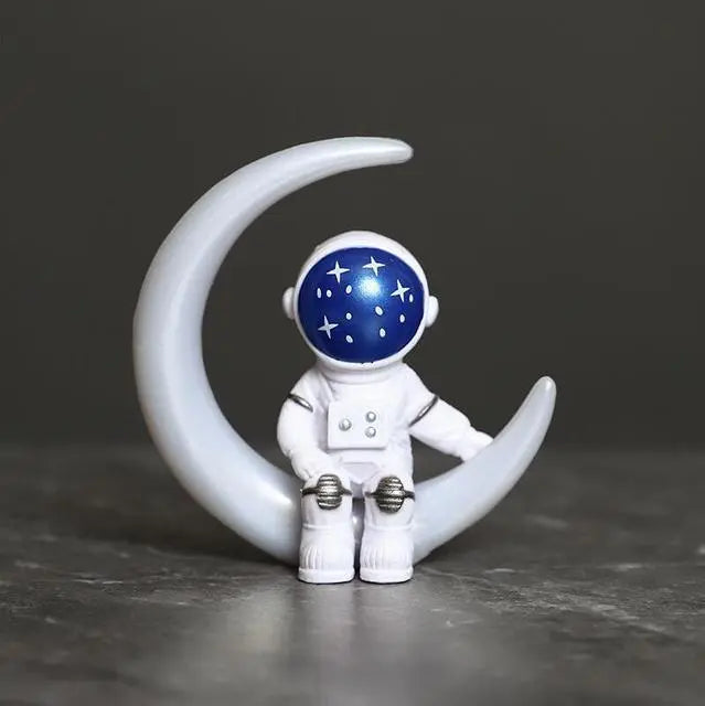 Norvo | Harpiks Astronaut Figur Statue Rom Reisende Skulptur Utdanningsleketøy Skrivebordsdekorasjon Astronaut Modell For Barn Gave